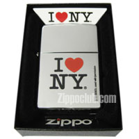 I LOVE N.Y. High Polish Chrome Zippo