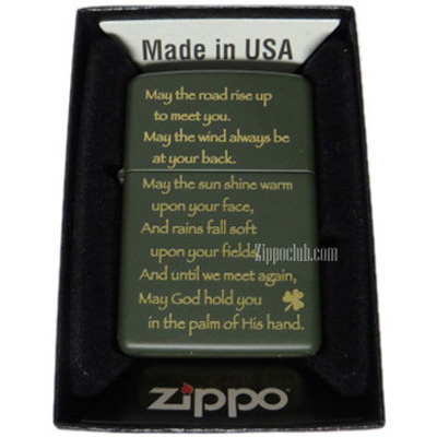 Zippo Irish Blessing Green Matte